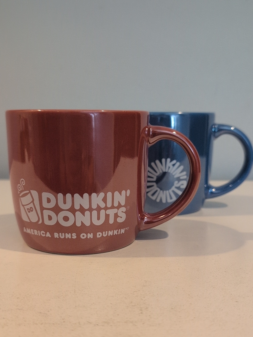 Dunkin' Donuts 16 Ounce Iridescent Ceramic Coffee Mug Set